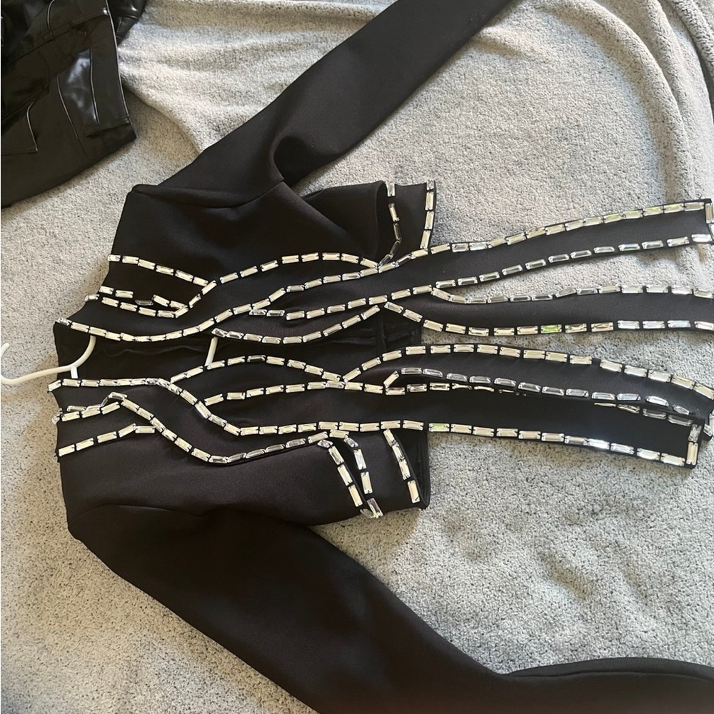 Black Jacket with White Trim